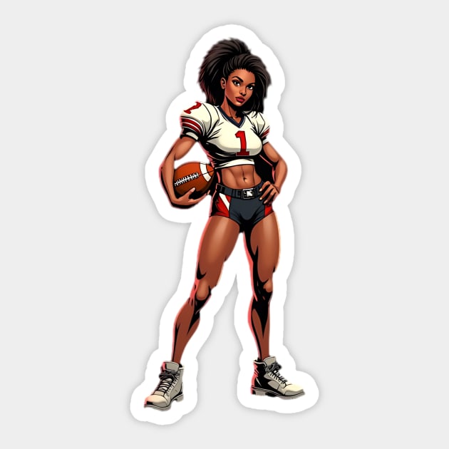 American College Football Girl Sticker by animegirlnft